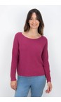 Amazing Woman Fuchsia Jenna Fuchsia Fine Rib Boat Neck Knit  