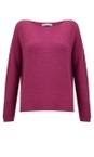Amazing Woman Fuchsia Jenna Fuchsia Fine Rib Boat Neck Knit  