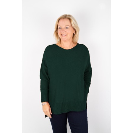 Amazing Woman Marley Forest Round Neck Oversized Supersoft Knit Jumper - Green