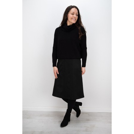 Foil Flare Play Black Skirt - Black
