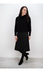 Foil Black  Flare Play Black Skirt  