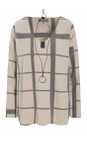 Henriette Steffensen Clan Print Kit Oversized Clan Print Fleece Blouse with Necklace  