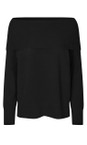 Masai Clothing Black  MaFloraia Black Cashmere Touch Knit Top  