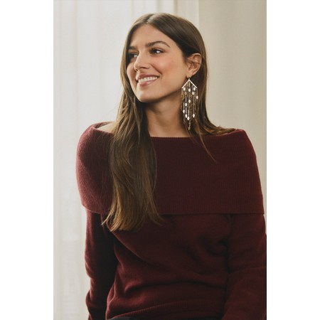 Masai Clothing MaFloraia Tawny Port Cashmere Touch Knit Top - Purple