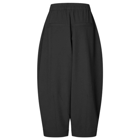 Masai Clothing MaPyrella Black Soft Wide-Leg Cropped Trousers - Black