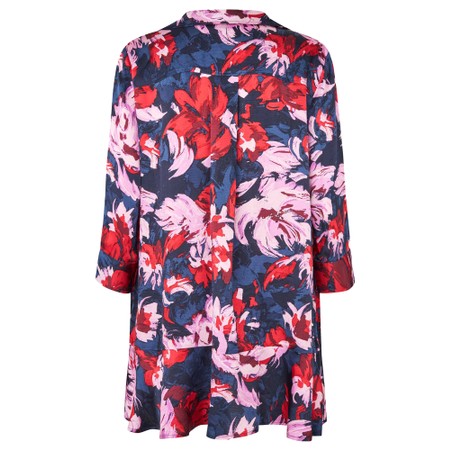 Masai Clothing MaGalvora Scarlet Sage Satin Print Tunic - Green