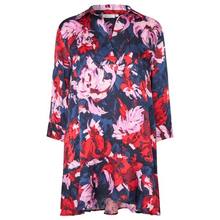 Masai Clothing MaGalvora Scarlet Sage Satin Print Tunic - Green