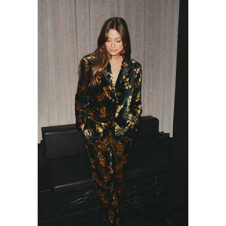 Masai Clothing MaJaxi Print Velvet Jacket - Grey