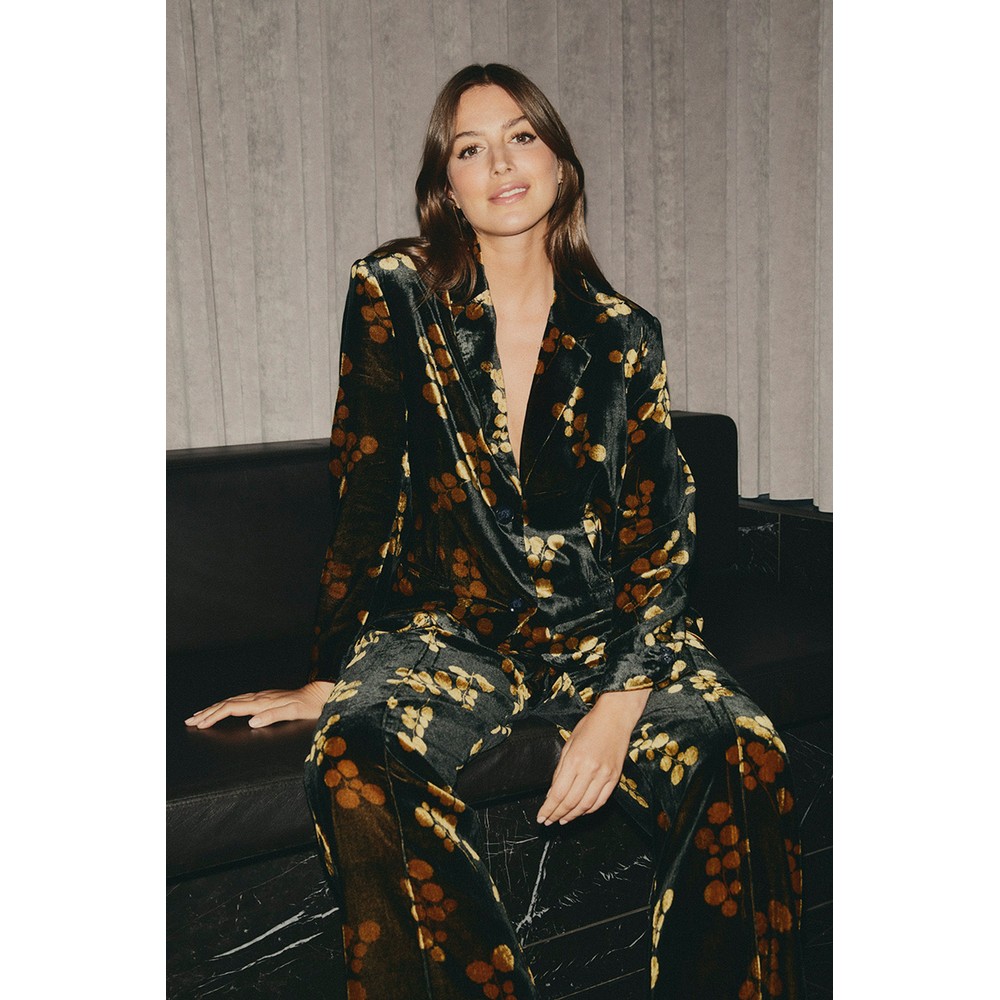 Masai Clothing MaJaxi Print Velvet Jacket Rubber