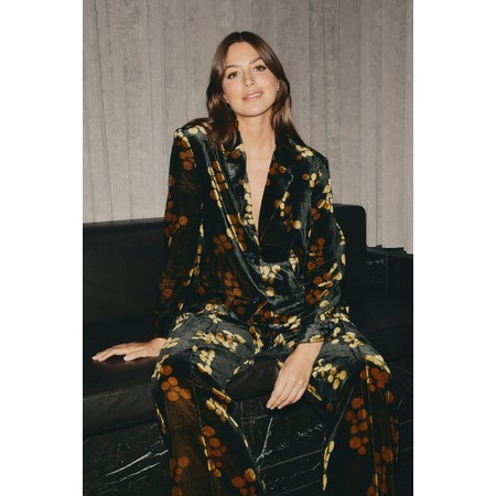 Masai Clothing MaJaxi Print Velvet Jacket - Grey