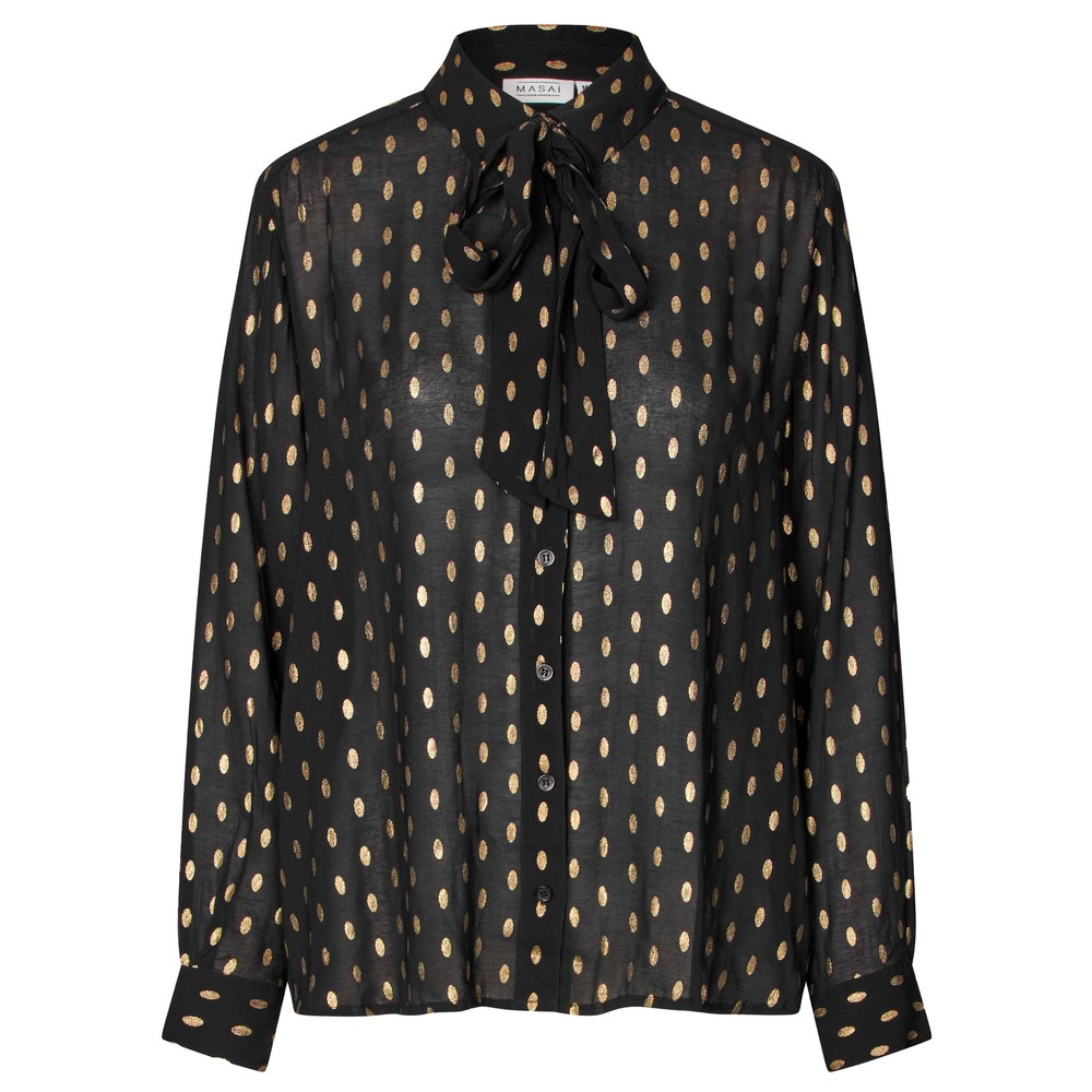 Masai Clothing MaInoria Foil Print Shirt Black 