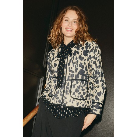 Masai Clothing MaJavira Print Quilted Jacket - Brown