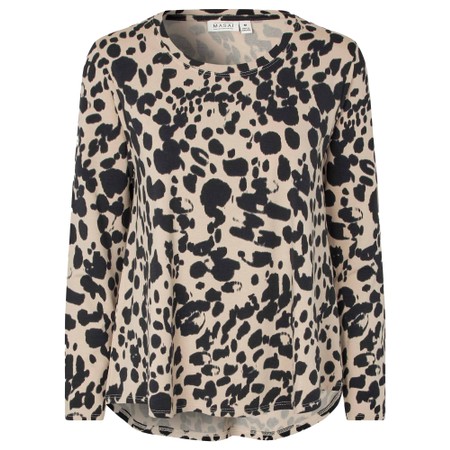 Masai Clothing MaBadisna Print Top - Brown