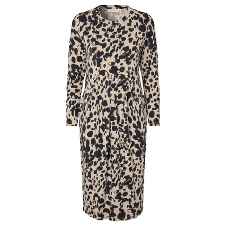 Masai Clothing MaNamo Print Dress - Brown