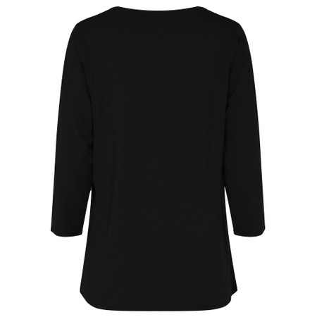Masai Clothing MaCecille Black Solid Jersey Top - Black