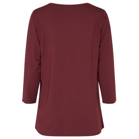 Masai Clothing MaCecille Tawny Port Solid Jersey Top - Purple