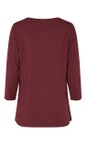 Masai Clothing Tawny Port MaCecille Tawny Port Solid Jersey Top  