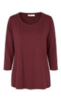 Masai Clothing Tawny Port MaCecille Tawny Port Solid Jersey Top  