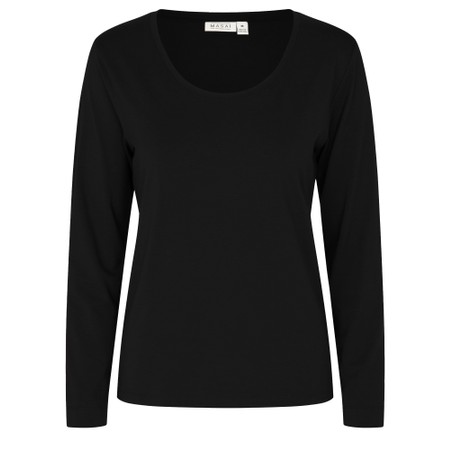 Masai Clothing MaCreama Jersey Basic Top - Black
