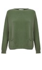 Amazing Woman Sage Green Jodie Sage Green Front Pocket Supersoft Knit Jumper  