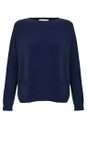 Amazing Woman French Navy Jodie French Navy Front Pocket Supersoft Knit Jumper  