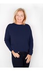 Amazing Woman French Navy Jodie French Navy Front Pocket Supersoft Knit Jumper  