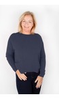 Amazing Woman Shadow Blue Jodie Shadow Blue Front Pocket Supersoft Knit Jumper  