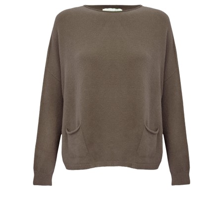 Amazing Woman Jodie Front Pocket Supersoft Knit Jumper - Grey