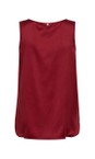 Mos Mosh 269 Rhythmic Red Astrid Round Neck Silk Tank Top  