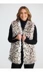 Brave & True Grey Leopard Aspen Faux Fur Gilet  