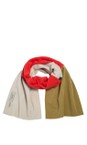 Henriette Steffensen Olive / Tomato / Kit No Waste Triangle Patch Fleece Scarf  
