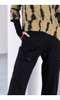 Naya Black  Naya Tab Detail Trouser  