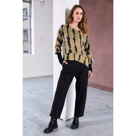 Naya Naya Tab Detail Trouser - Black