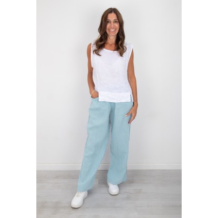 Amazing Woman Orla Long Linen Trouser - Blue
