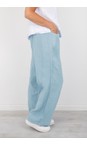 Amazing Woman Ice Blue Orla Long Linen Trouser  