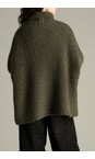 Sahara Khaki Boucle Cable Knit Jumper  