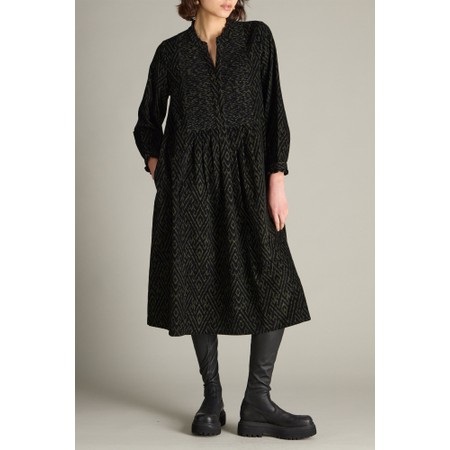 Sahara Ornate Textured Cord Dress - Black