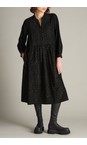 Sahara Black / Khaki Ornate Textured Cord Dress  