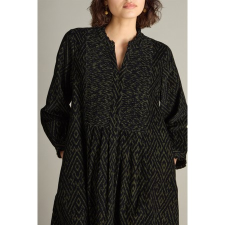 Sahara Ornate Textured Cord Dress - Black
