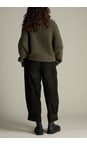 Sahara Black / Khaki Omate Textured Cord Bubble Trouser  