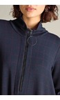 Sahara Night / Plum Small Broken Check Zip Bubble Dress  