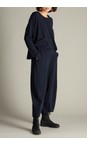 Sahara Night / Plum Small Broken Check & Stripe Bubble Trouser  