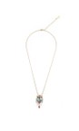Bill Skinner Gold Bejewelled Beetle Pendant Necklace  