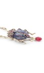 Bill Skinner Gold Bejewelled Beetle Pendant Necklace  