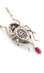 Bill Skinner Gold Bejewelled Beetle Pendant Necklace  
