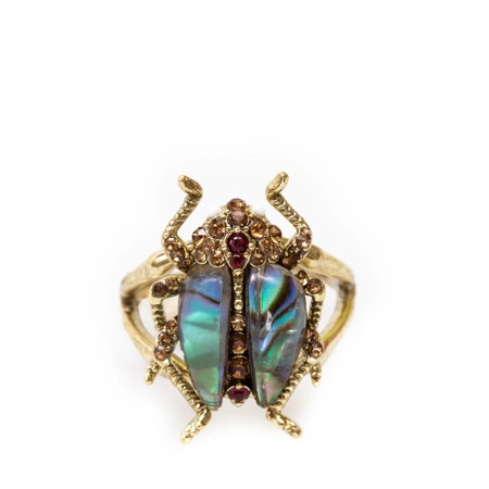 Bill Skinner Bejewelled Beetle Ring - Gold