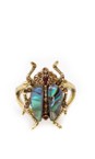 Bill Skinner Gold Bejewelled Beetle Ring  