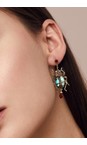 Bill Skinner Gold Bejewelled Beetle Drop Earring  