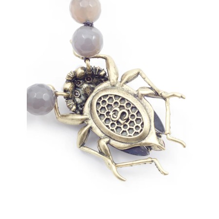 Bill Skinner Bejewelled Beetle Statement Necklace - Gold