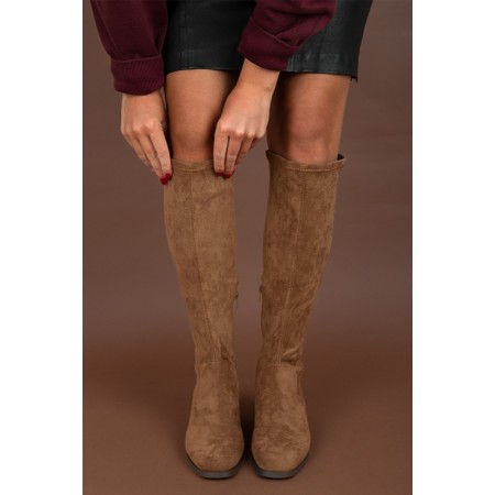 ELLA Madeleine Tan Knee High Stretch Boot - Brown